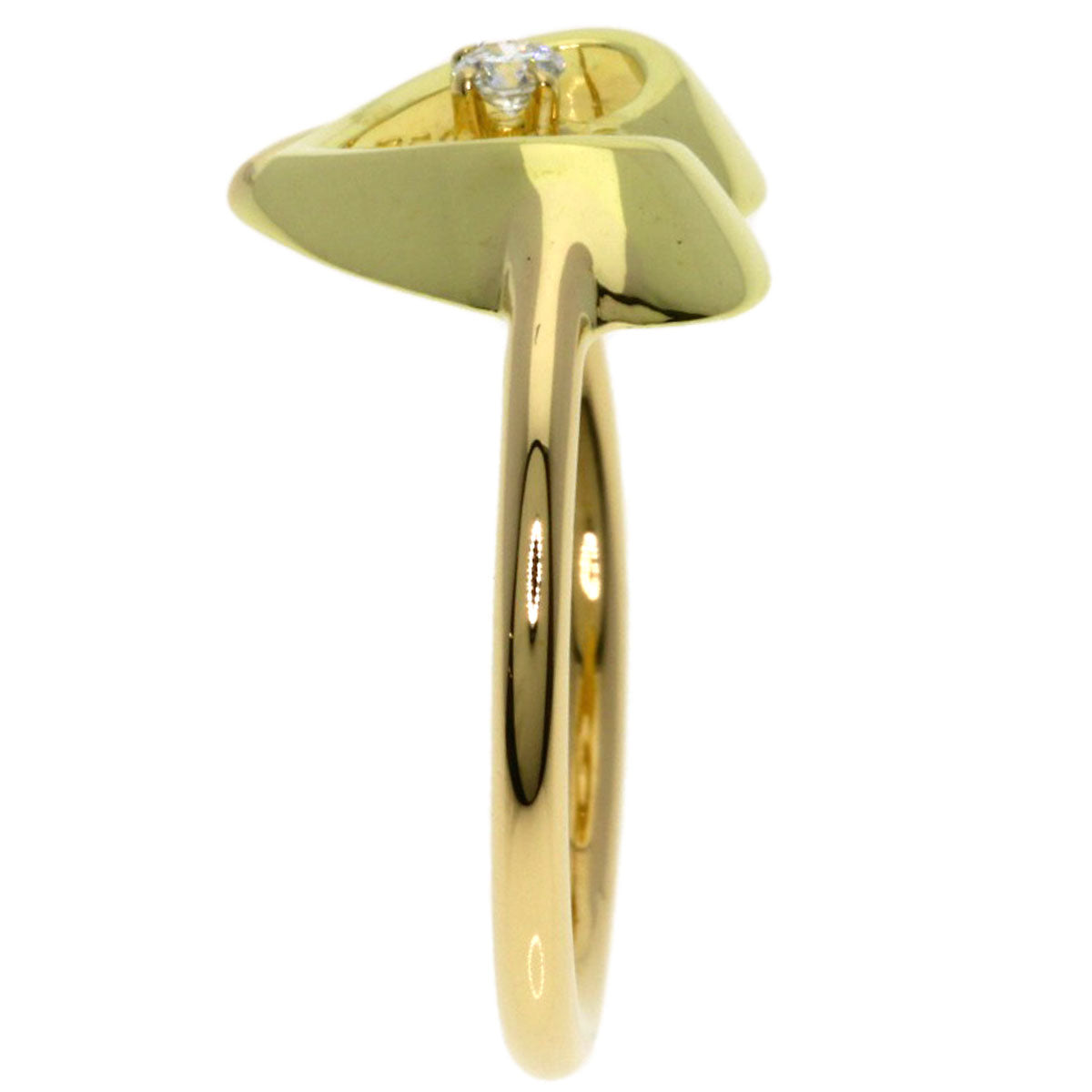TIFFANY&Co. Heart Diamond Ring K18 Yellow Gold Ladies [Used]