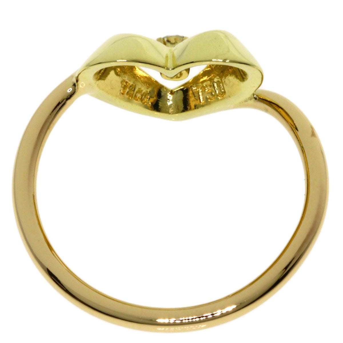 TIFFANY&Co. Heart Diamond Ring K18 Yellow Gold Ladies [Used]