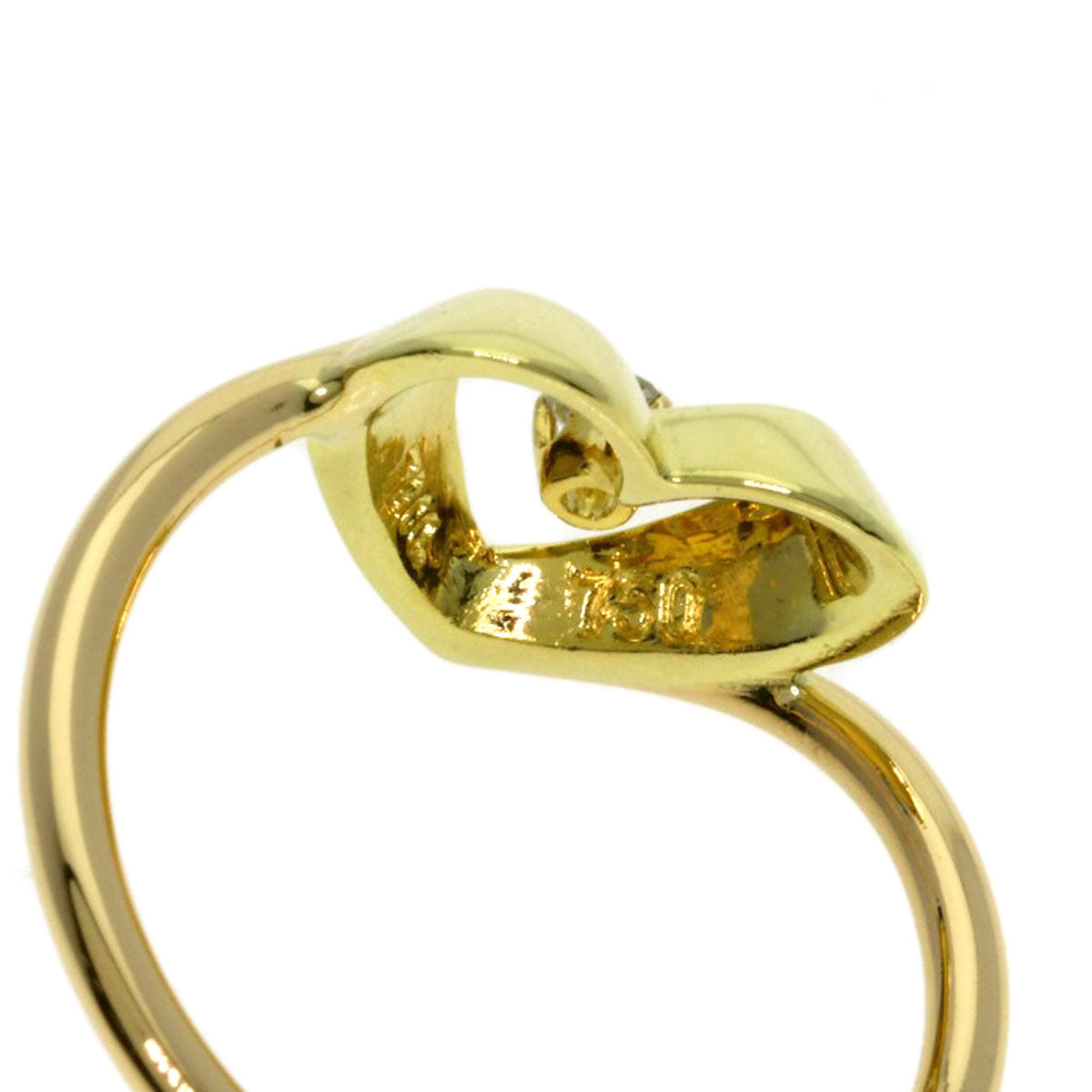 TIFFANY&Co. Heart Diamond Ring K18 Yellow Gold Ladies [Used]