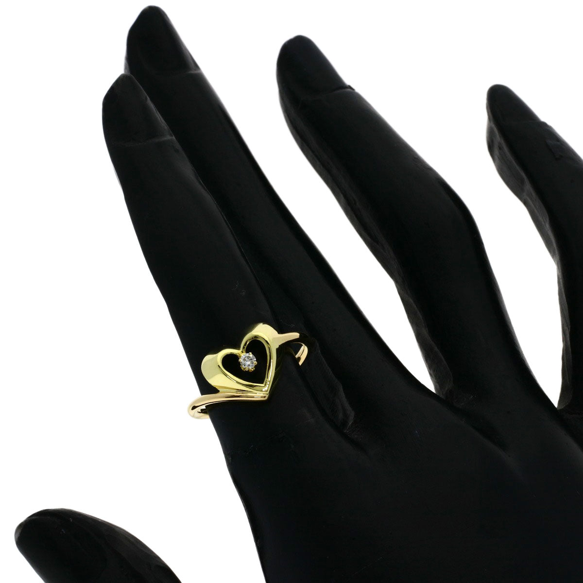 TIFFANY&Co. Heart Diamond Ring K18 Yellow Gold Ladies [Used]