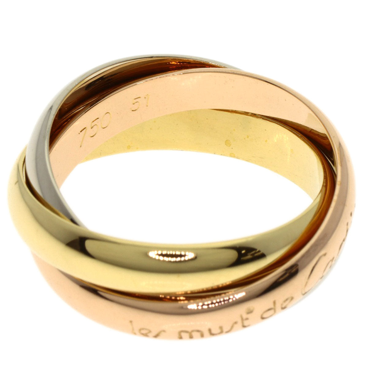 CARTIER Trinity #51 Ring K18 Yellow Gold K18 White GoldLadies [Used]