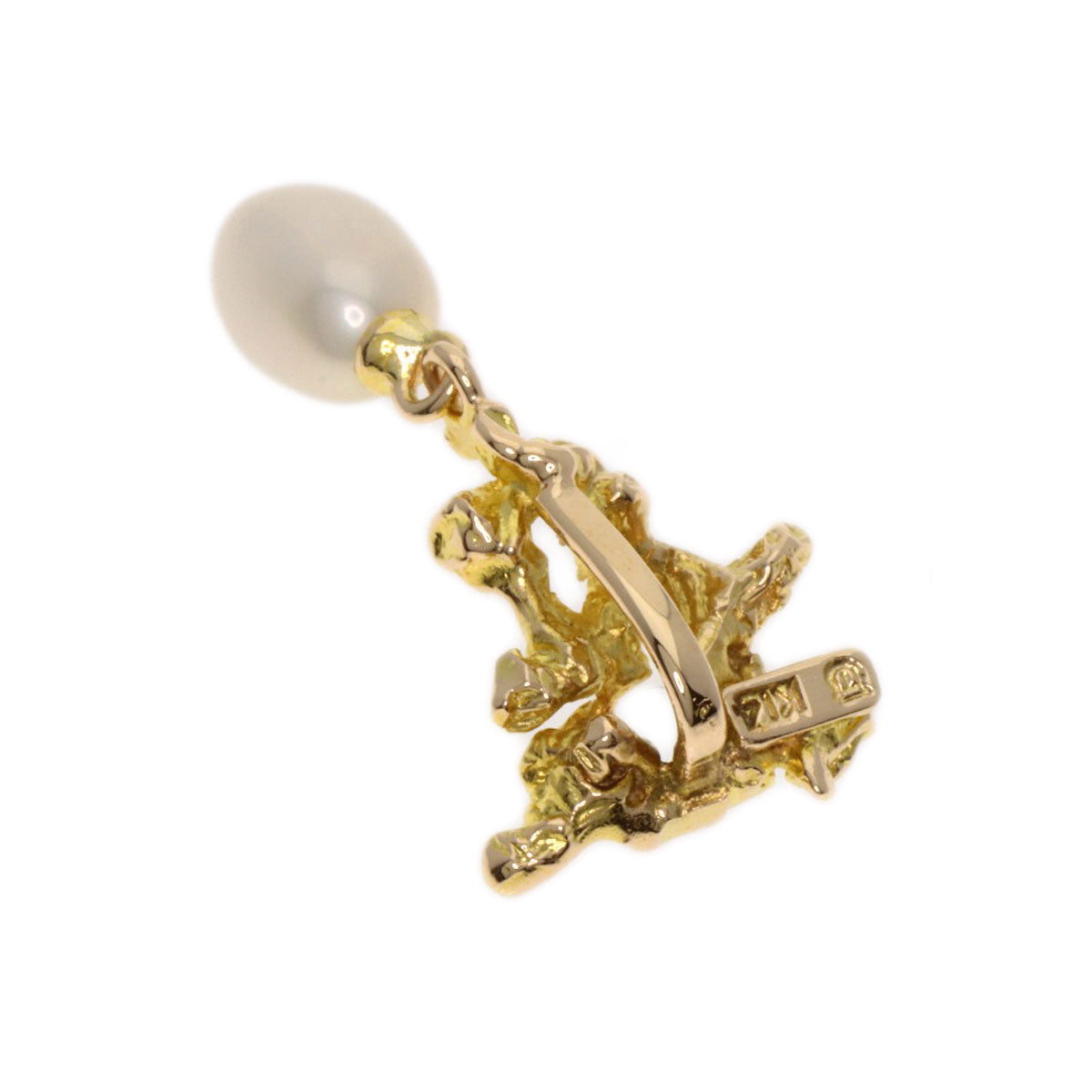 TASAKI Freshwater Pearl Pendant top K14 Yellow Gold Ladies [Used]