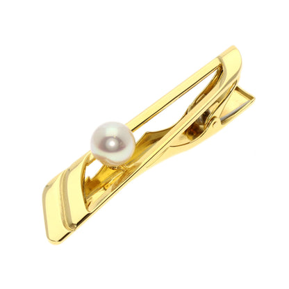 MIKIMOTO Tie Bar Akoya Pearl Pearl Tie pin K18 Yellow Gold mens [Used]