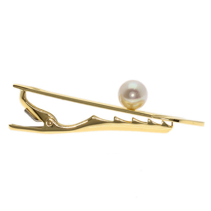 MIKIMOTO Tie Bar Akoya Pearl Pearl Tie pin K18 Yellow Gold mens [Used]