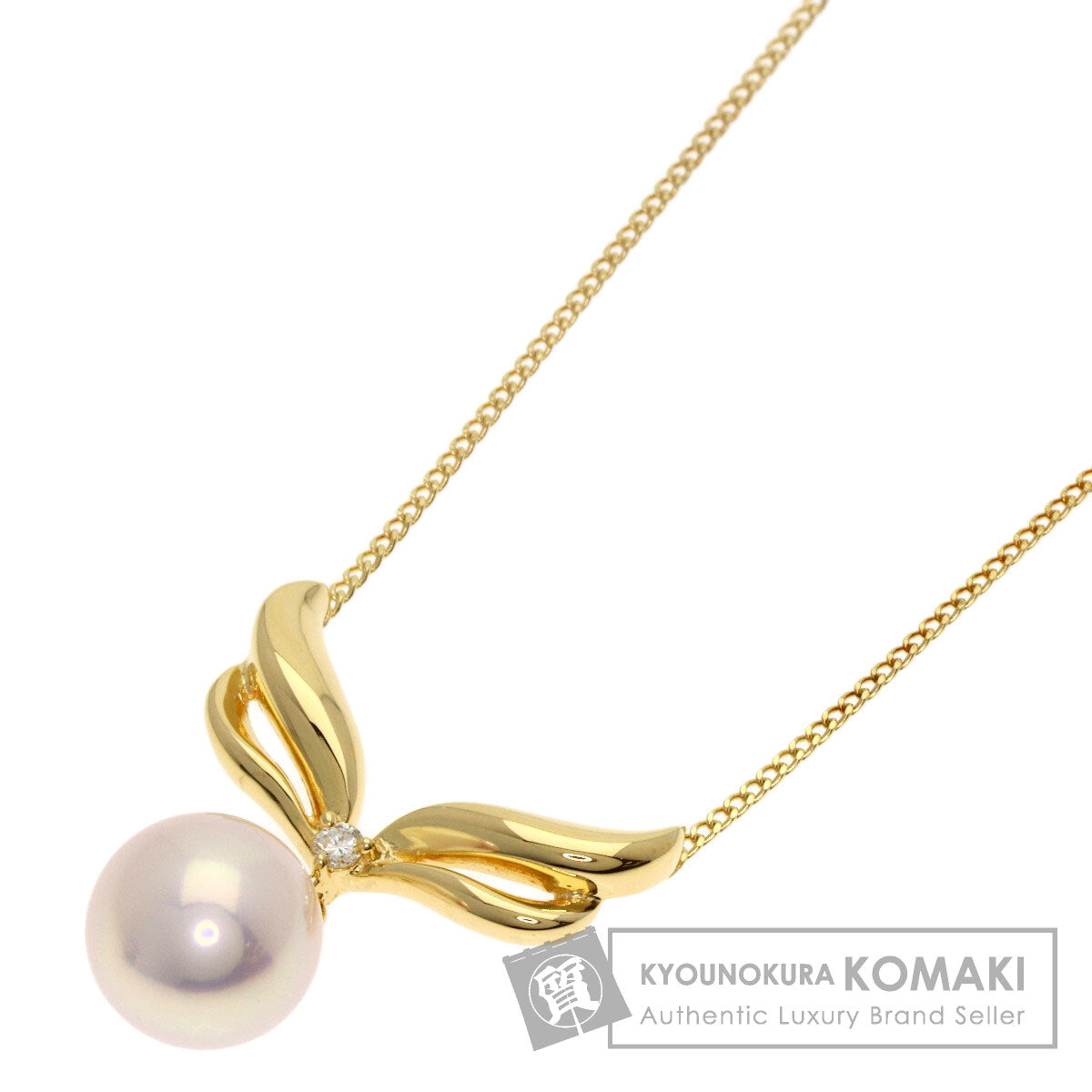 TASAKI Pearl Pearl Diamond Necklace K18 Yellow Gold Ladies [Used]