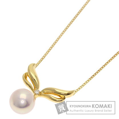 TASAKI Pearl Pearl Diamond Necklace K18 Yellow Gold Ladies [Used]