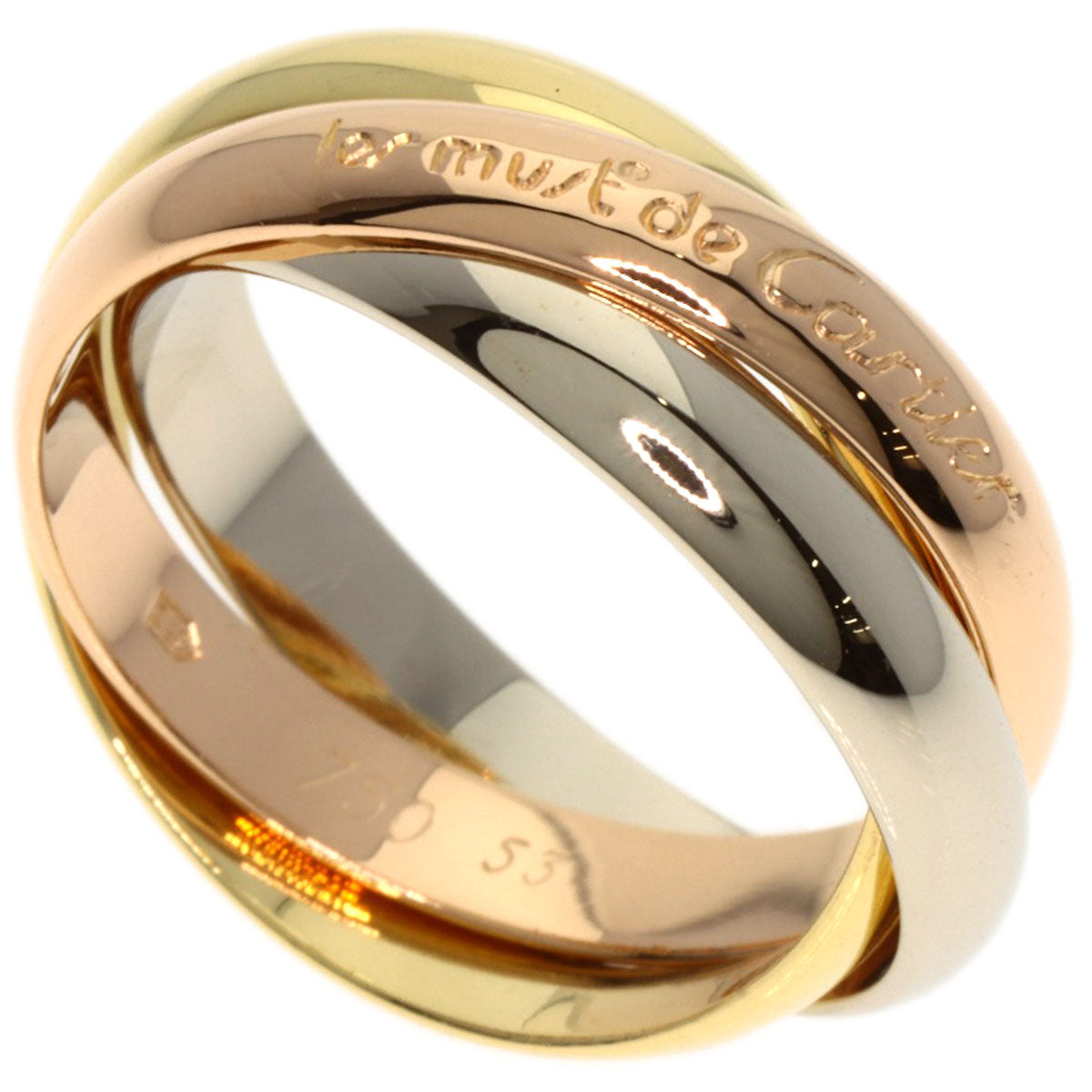 CARTIER Trinity #53 Ring K18 Yellow Gold 18K Pink GoldLadies [Used]