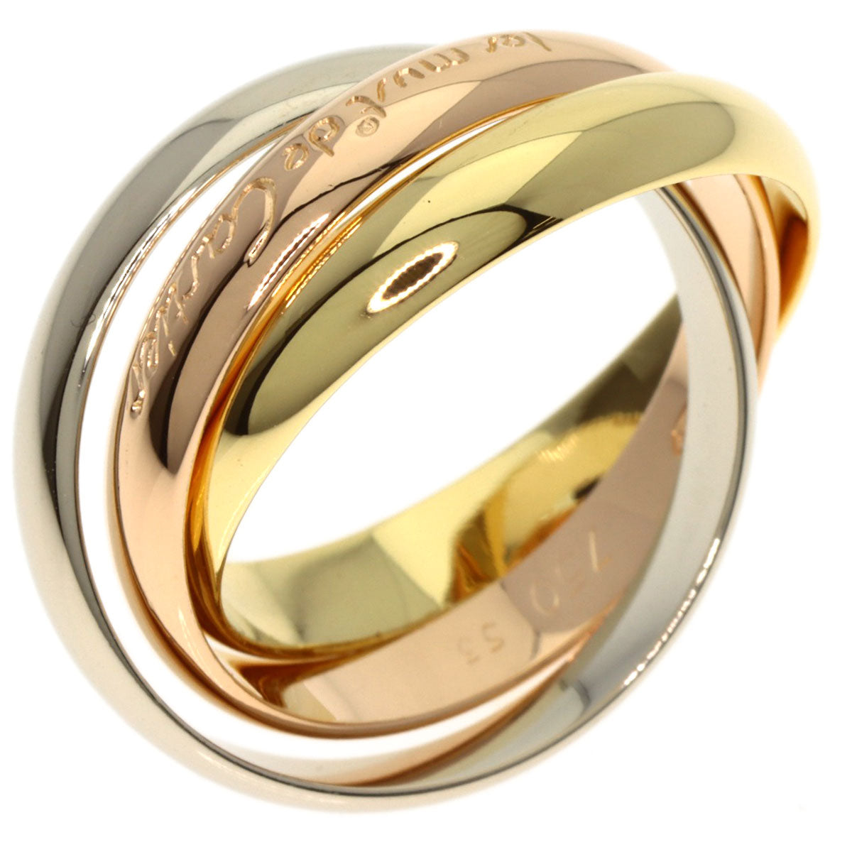 CARTIER Trinity #53 Ring K18 Yellow Gold 18K Pink GoldLadies [Used]