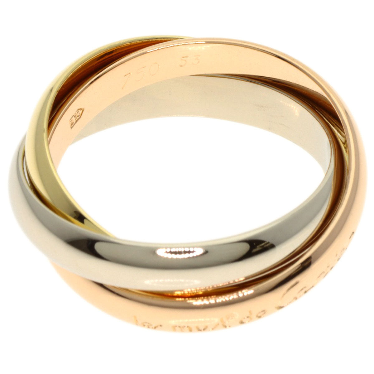 CARTIER Trinity #53 Ring K18 Yellow Gold 18K Pink GoldLadies [Used]