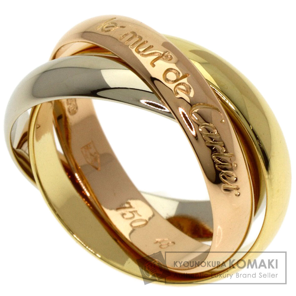 CARTIER Trinity #48 Ring K18 Yellow Gold K18 White GoldLadies [Used]