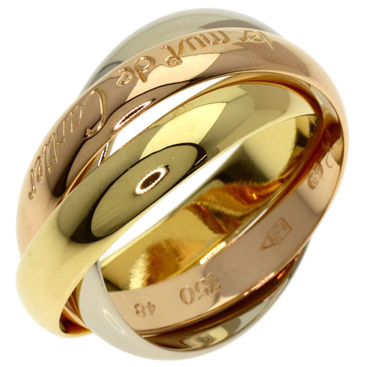 CARTIER Trinity #48 Ring K18 Yellow Gold K18 White GoldLadies [Used]