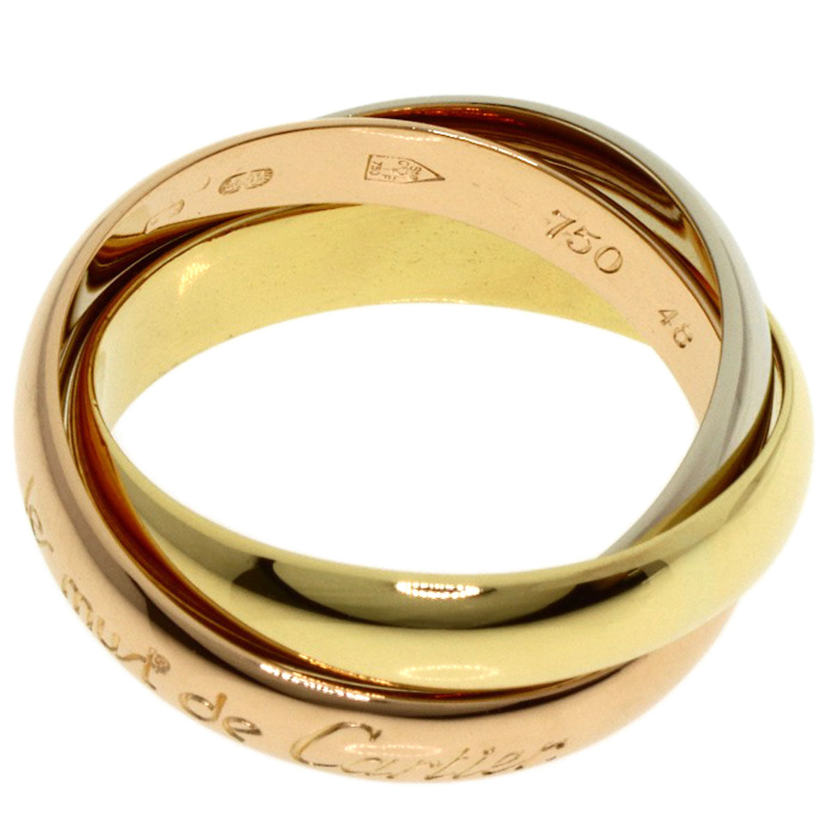 CARTIER Trinity #48 Ring K18 Yellow Gold K18 White GoldLadies [Used]