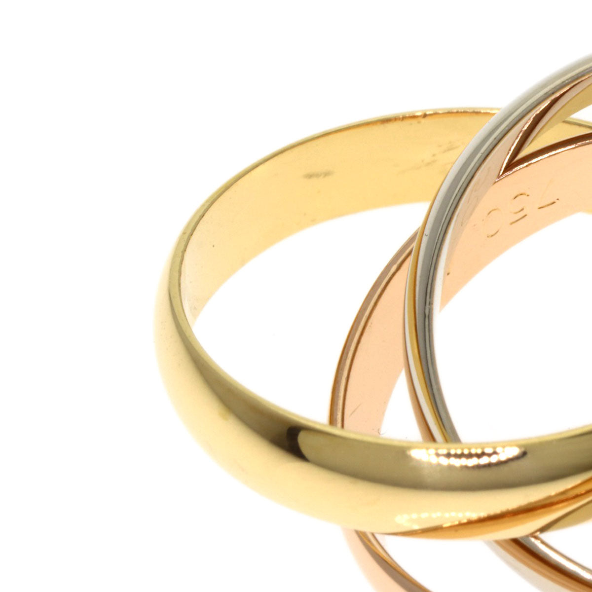 CARTIER Trinity #48 Ring K18 Yellow Gold 18K Pink GoldLadies [Used]