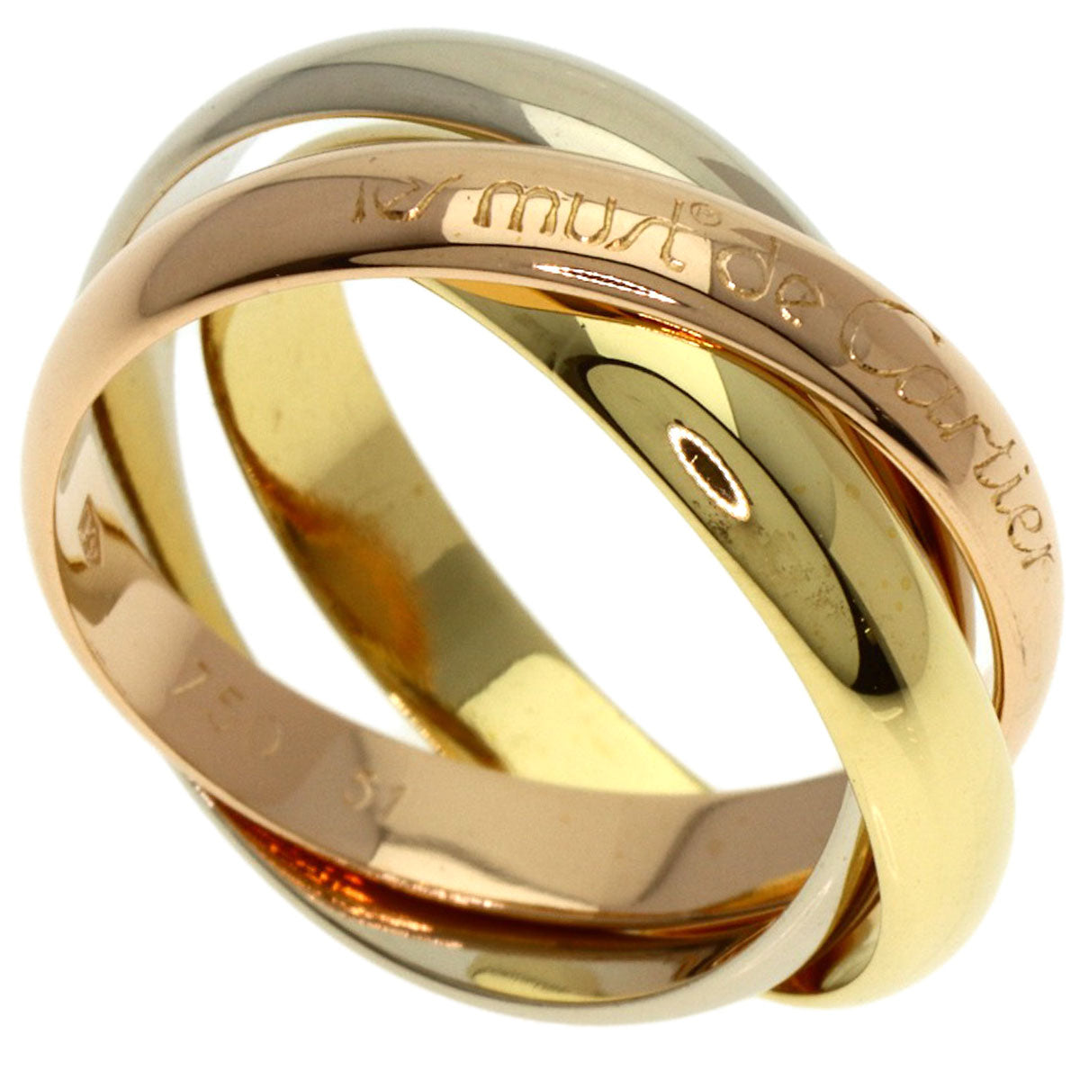 CARTIER Trinity #51 Ring K18 Yellow Gold K18 White GoldLadies [Used]