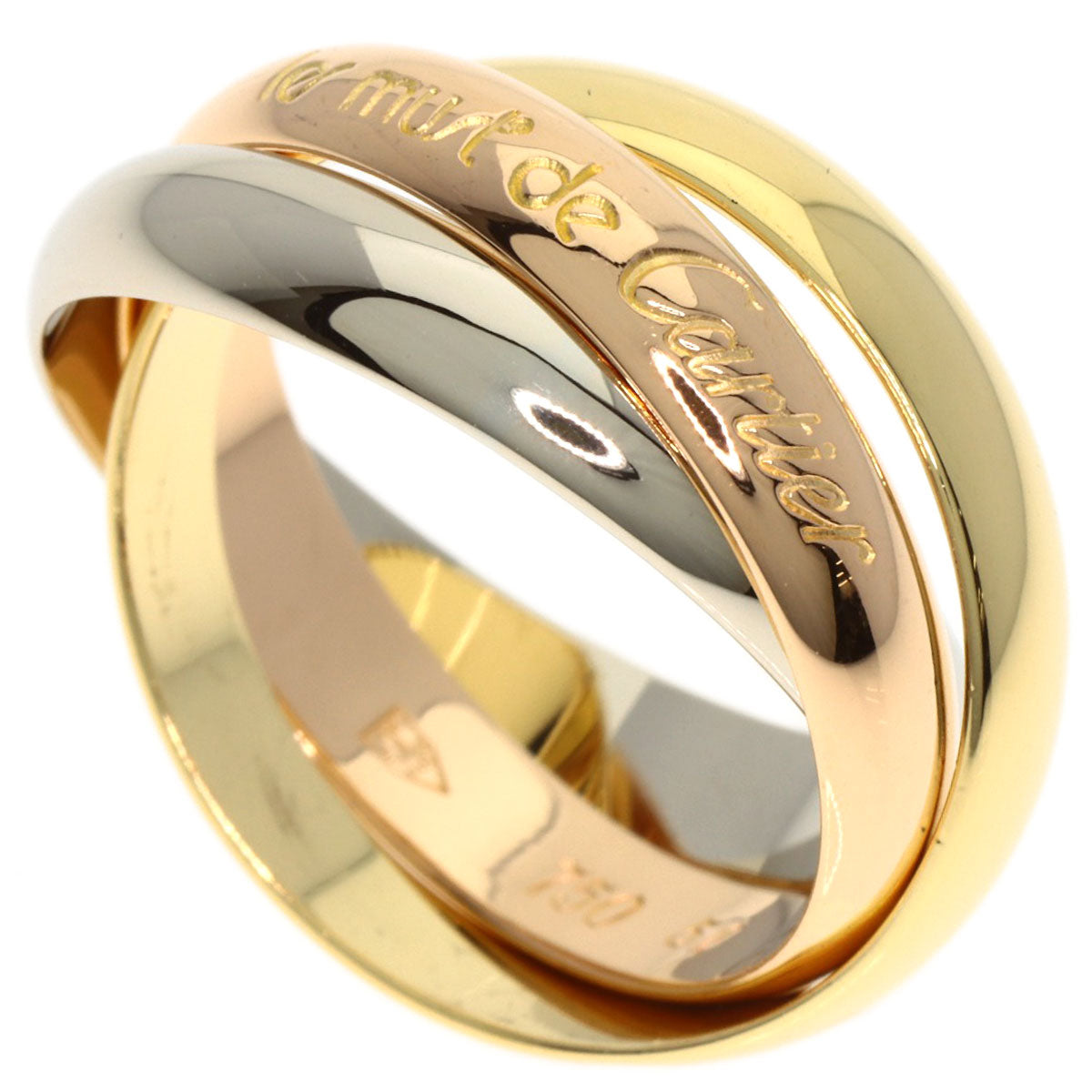 CARTIER Trinity #51 Ring K18 Yellow Gold 18K Pink GoldLadies [Used]