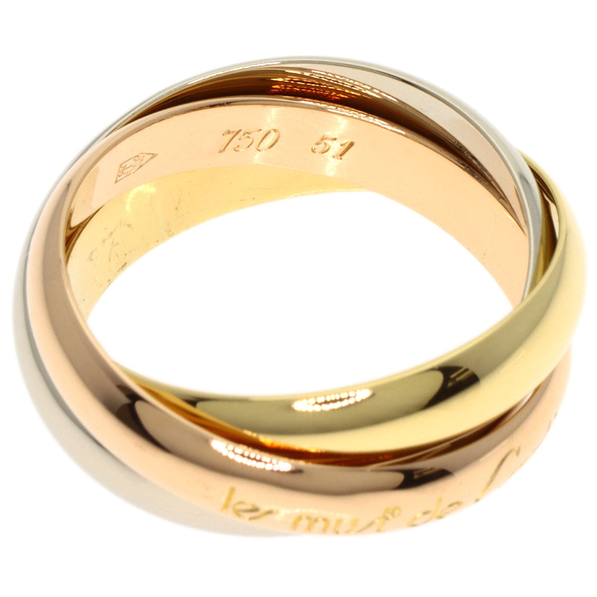 CARTIER Trinity #51 Ring K18 Yellow Gold 18K Pink GoldLadies [Used]