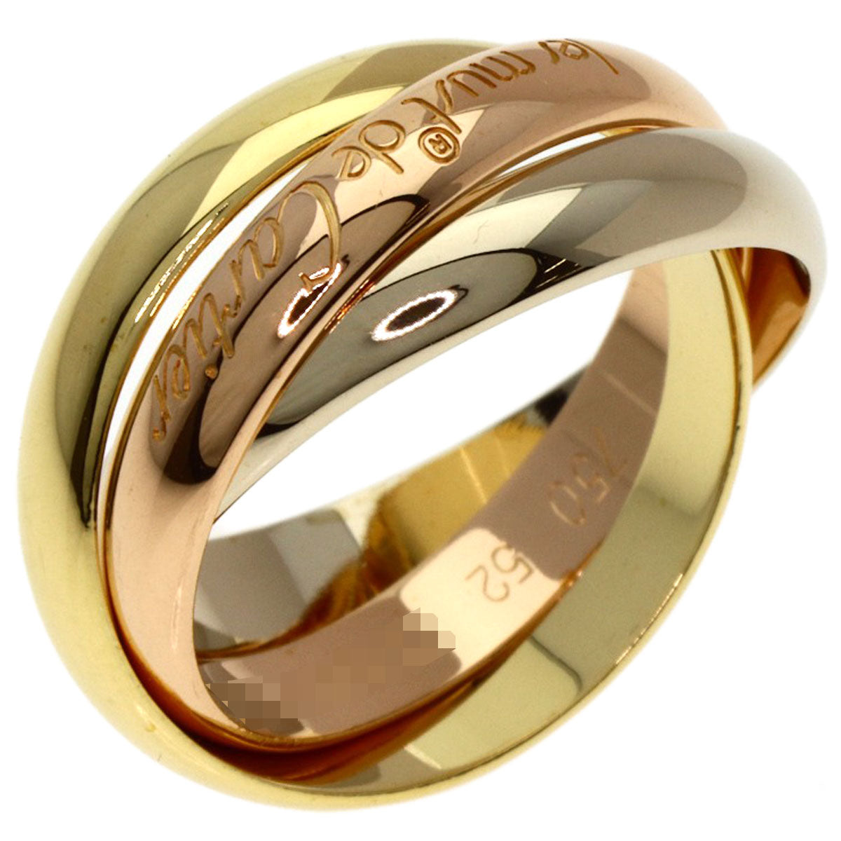 CARTIER Trinity #52 Ring K18 Yellow Gold K18 White GoldLadies [Used]