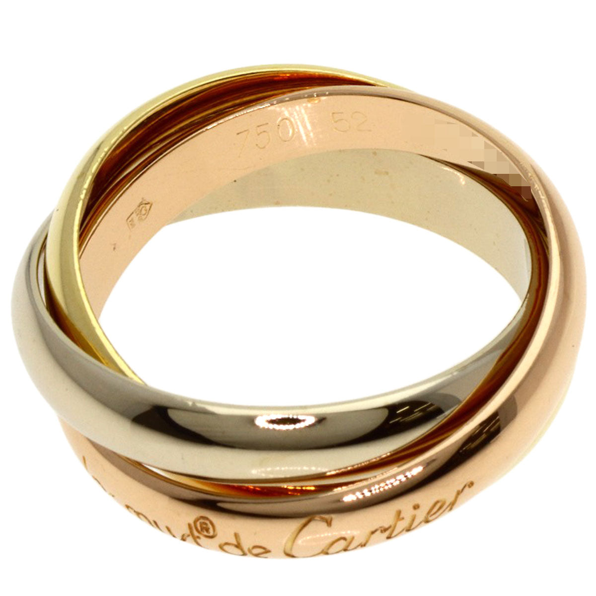 CARTIER Trinity #52 Ring K18 Yellow Gold K18 White GoldLadies [Used]