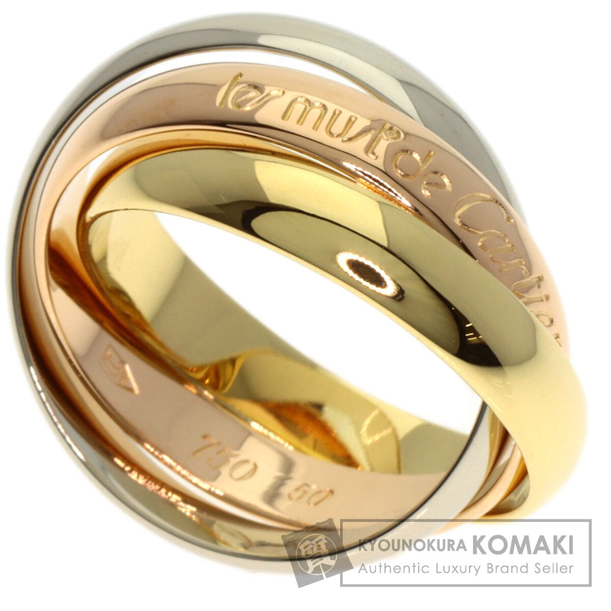 CARTIER Trinity #50 Ring K18 Yellow Gold 18K Pink GoldLadies [Used]