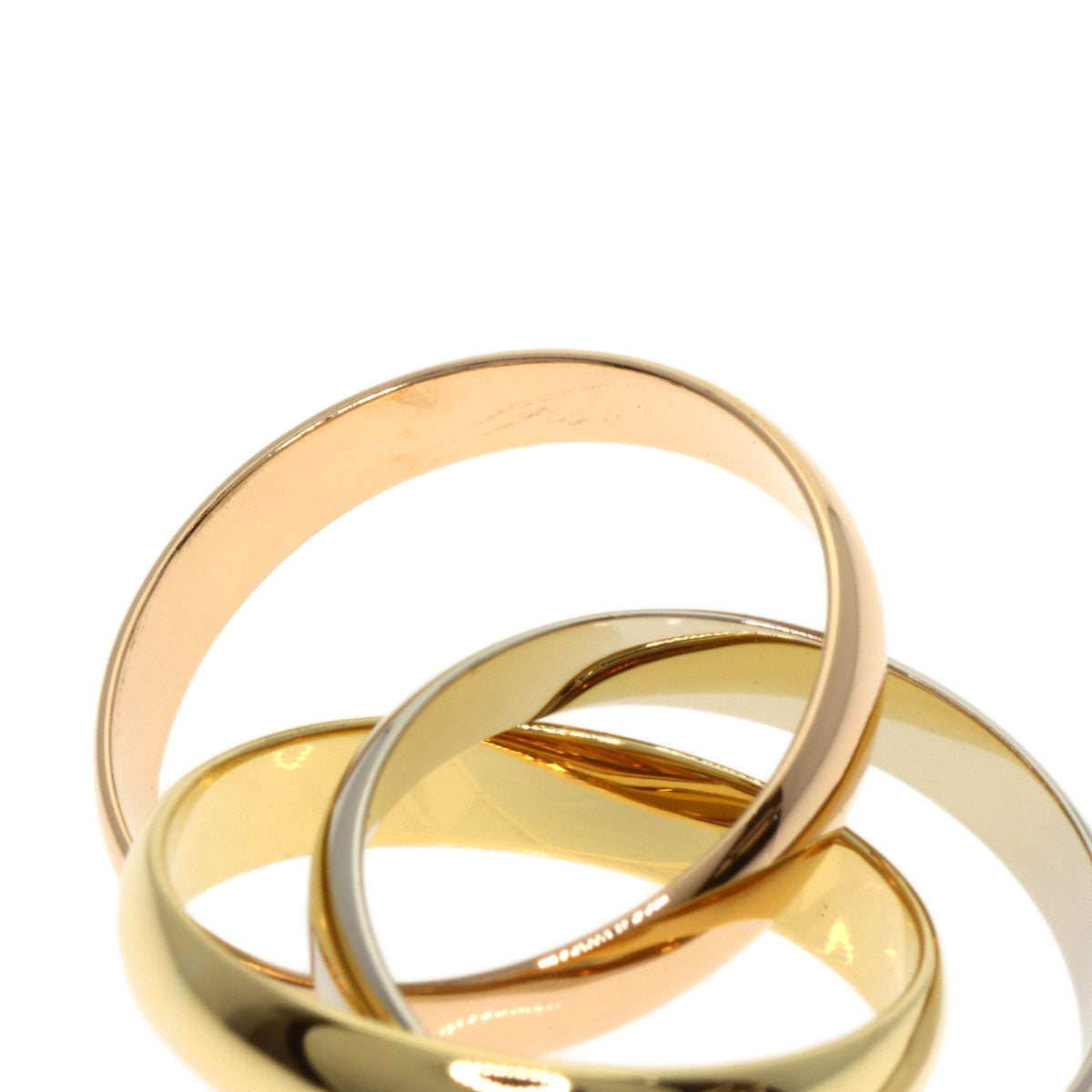 CARTIER Trinity #50 Ring K18 Yellow Gold 18K Pink GoldLadies [Used]