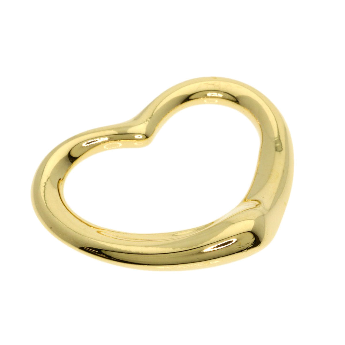 TIFFANY&Co. Open heart Pendant top K18 Yellow Gold Ladies [Used]