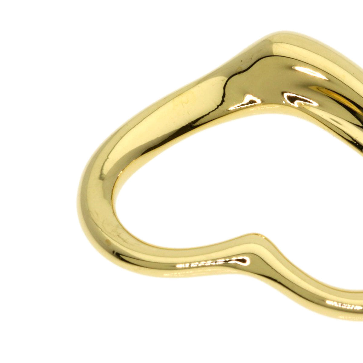 TIFFANY&Co. Open heart Pendant top K18 Yellow Gold Ladies [Used]