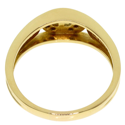 Dior Logo diamond Ring K18 Yellow Gold Ladies [Used]