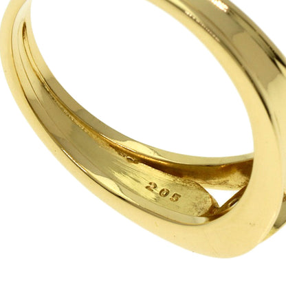 Dior Logo diamond Ring K18 Yellow Gold Ladies [Used]