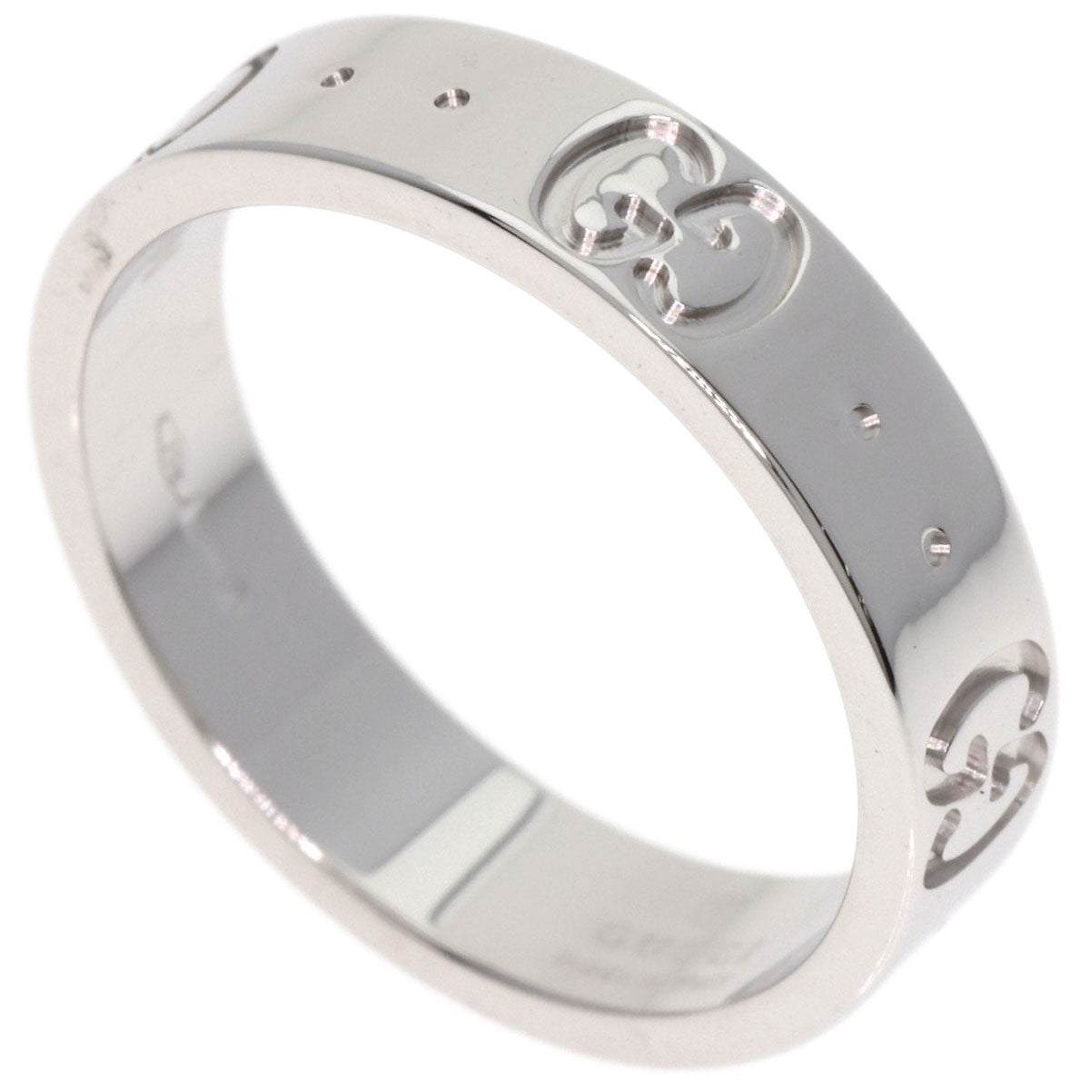 GUCCI Icon Ring #7 Ring K18 White Gold Ladies [Used]