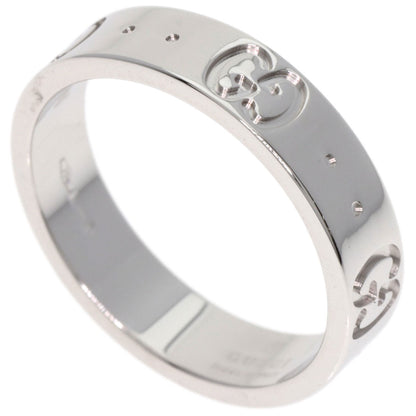 GUCCI Icon Ring #7 Ring K18 White Gold Ladies [Used]