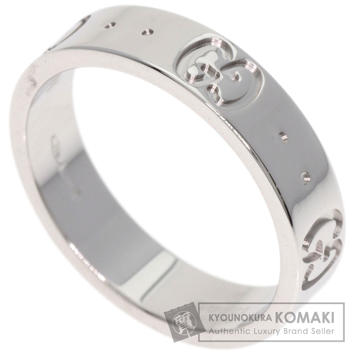 GUCCI Icon Ring #7 Ring K18 White Gold Ladies [Used]