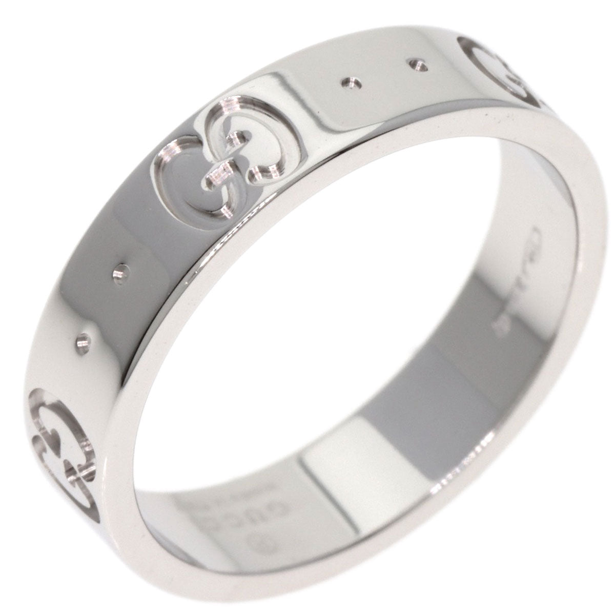 GUCCI Icon Ring #7 Ring K18 White Gold Ladies [Used]