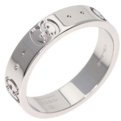GUCCI Icon Ring #7 Ring K18 White Gold Ladies [Used]