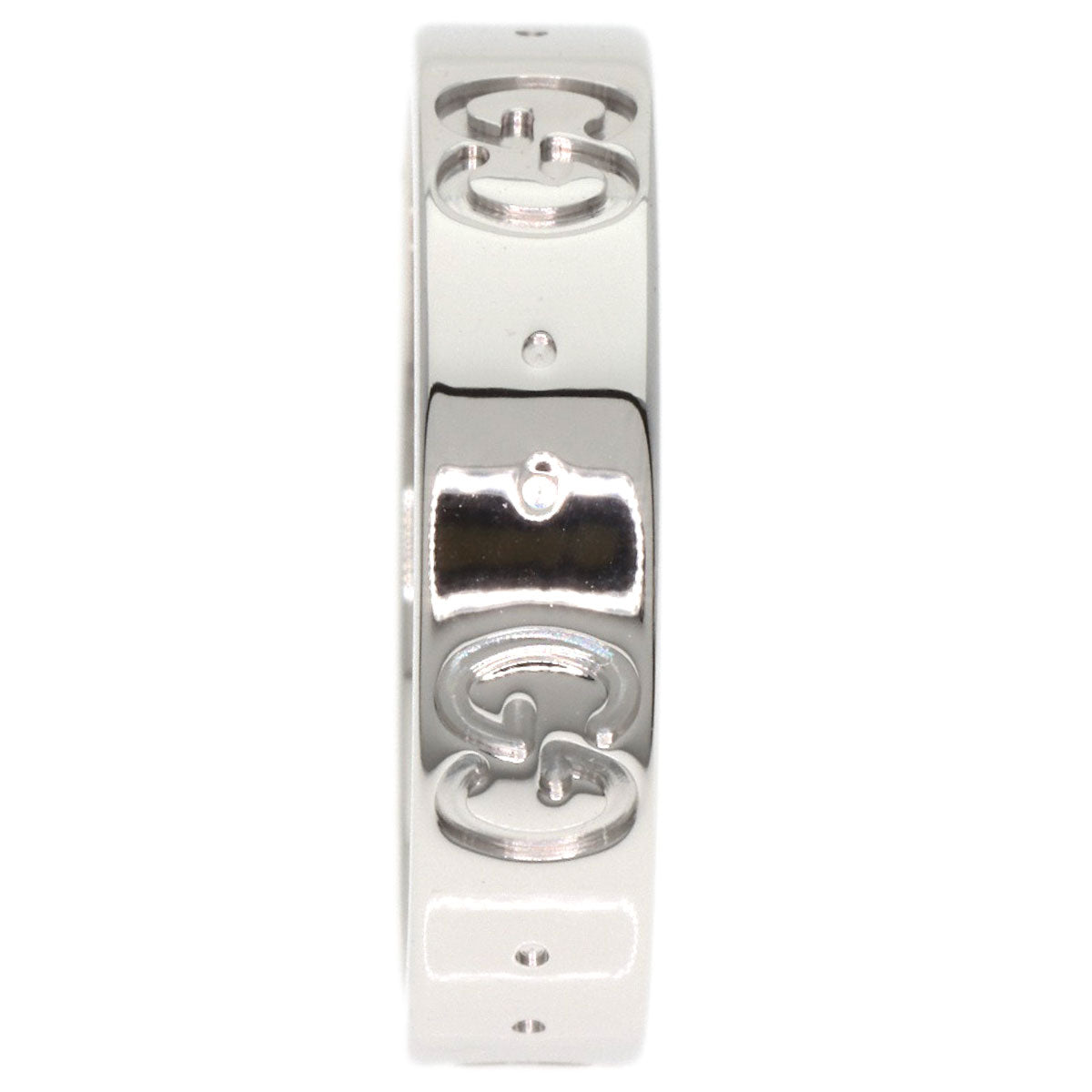 GUCCI Icon Ring #7 Ring K18 White Gold Ladies [Used]