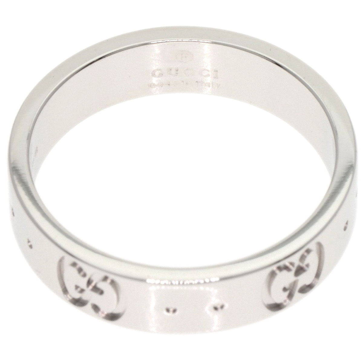 GUCCI Icon Ring #7 Ring K18 White Gold Ladies [Used]