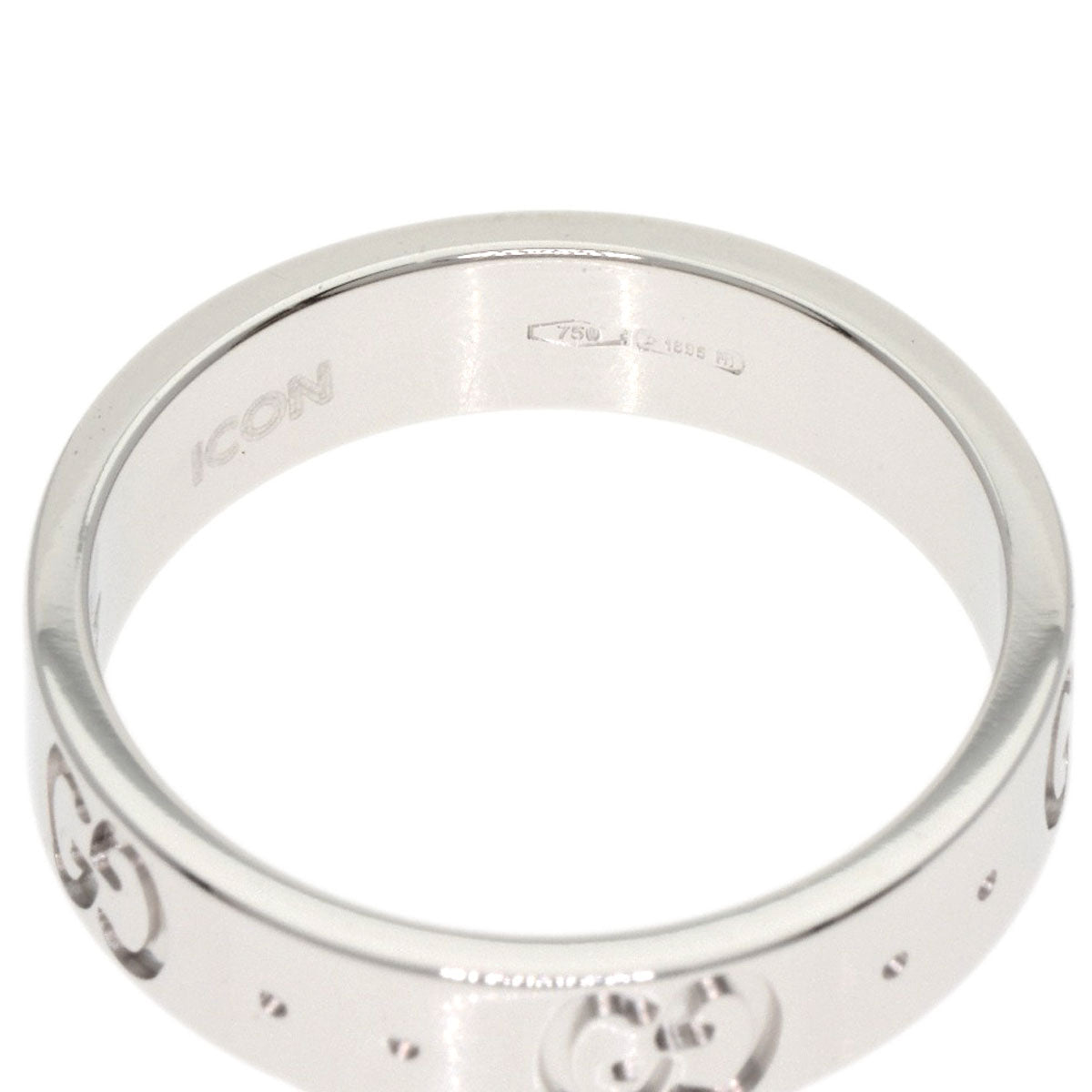 GUCCI Icon Ring #7 Ring K18 White Gold Ladies [Used]