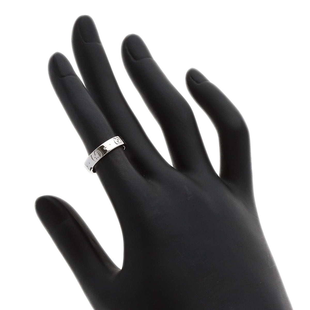 GUCCI Icon Ring #7 Ring K18 White Gold Ladies [Used]