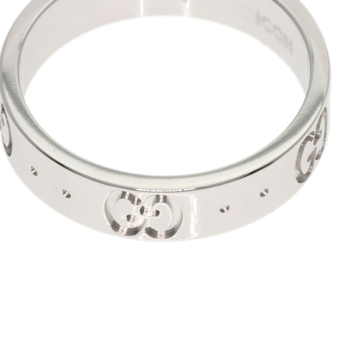 GUCCI Icon Ring #7 Ring K18 White Gold Ladies [Used]