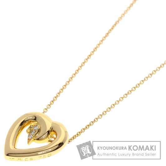 TIFFANY&Co. Heart Diamond Necklace K18 Yellow Gold Ladies [Used]