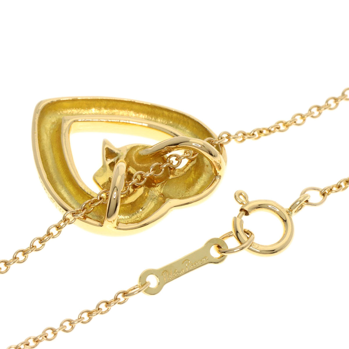 TIFFANY&Co. Heart Diamond Necklace K18 Yellow Gold Ladies [Used]