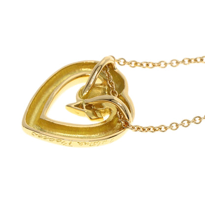 TIFFANY&Co. Heart Diamond Necklace K18 Yellow Gold Ladies [Used]