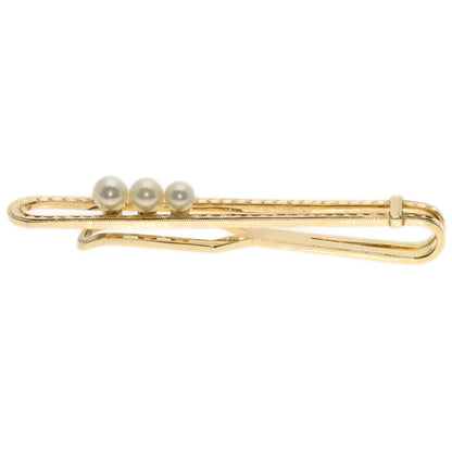 MIKIMOTO Tie Bar Pearl Pearl Tie pin K14 Yellow Gold mens [Used]