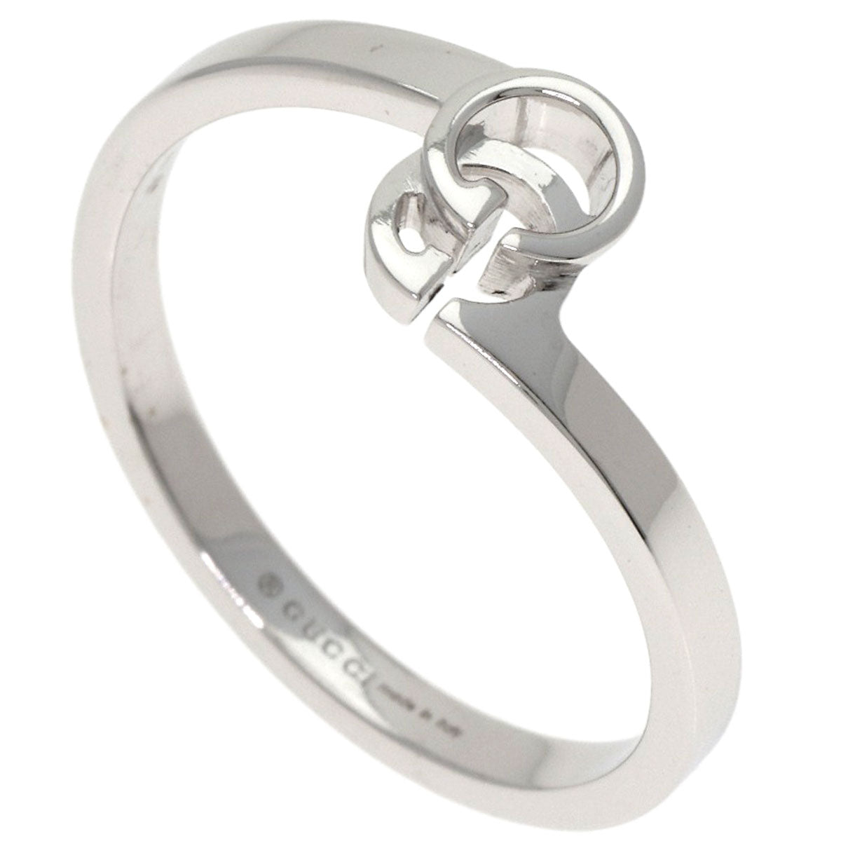 GUCCI GG Running #12 Ring K18 White Gold Ladies [Used]