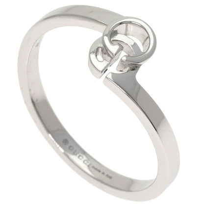 GUCCI GG Running #12 Ring K18 White Gold Ladies [Used]