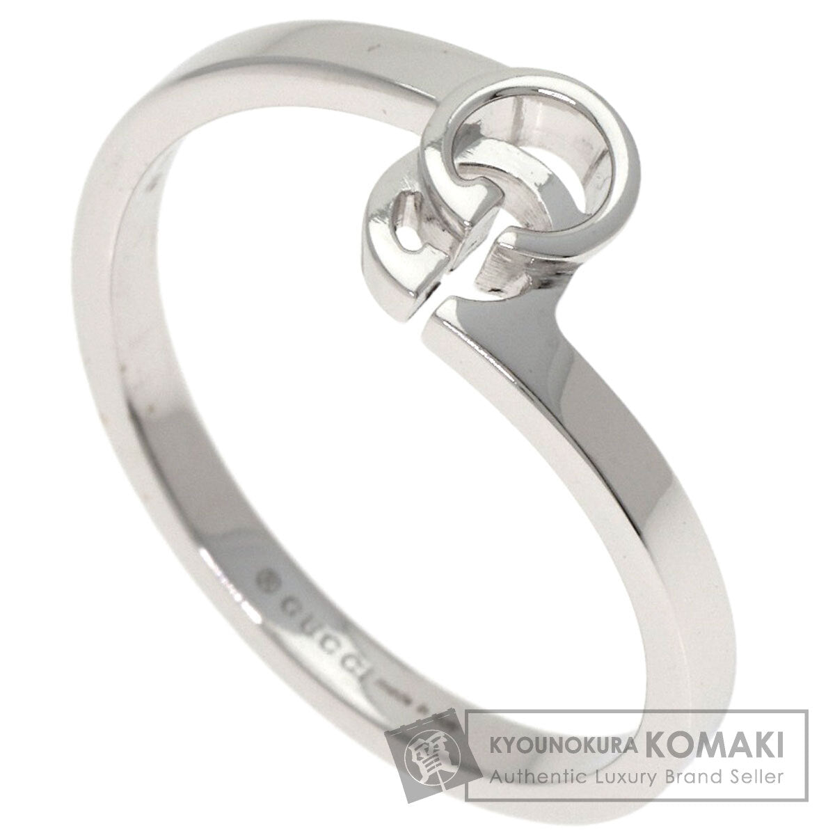 GUCCI GG Running #12 Ring K18 White Gold Ladies [Used]