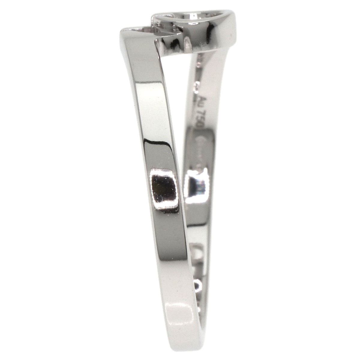 GUCCI GG Running #12 Ring K18 White Gold Ladies [Used]