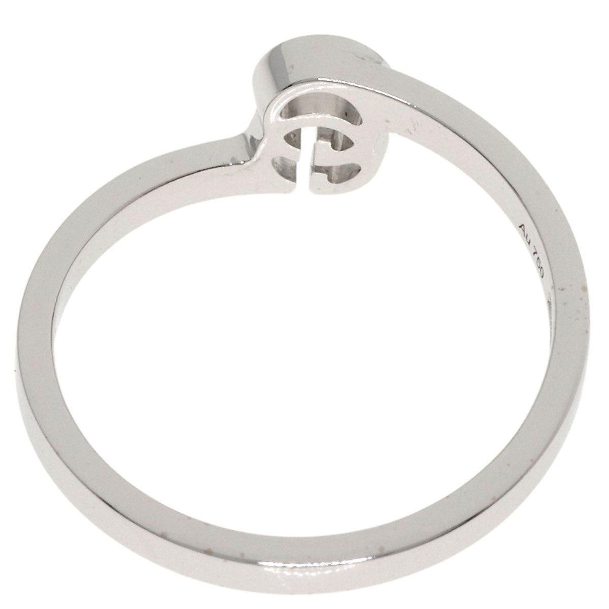 GUCCI GG Running #12 Ring K18 White Gold Ladies [Used]