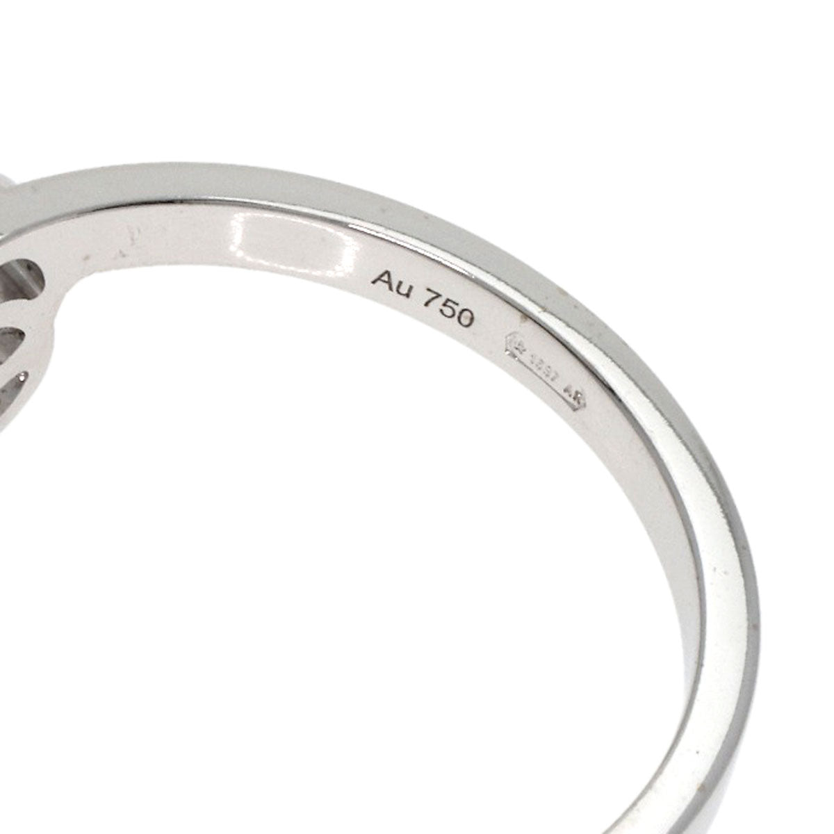 GUCCI GG Running #12 Ring K18 White Gold Ladies [Used]