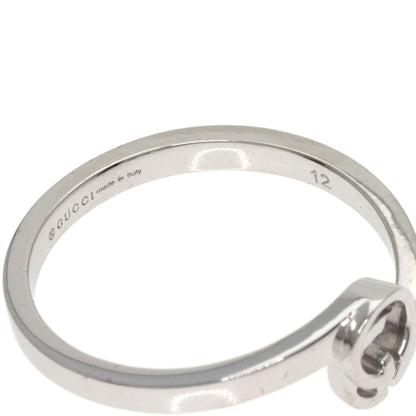 GUCCI GG Running #12 Ring K18 White Gold Ladies [Used]