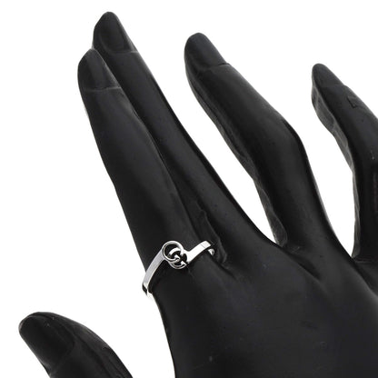 GUCCI GG Running #12 Ring K18 White Gold Ladies [Used]